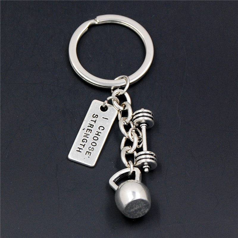 Mini Dumbbell Keychain Weightlifting Pendant Accessory