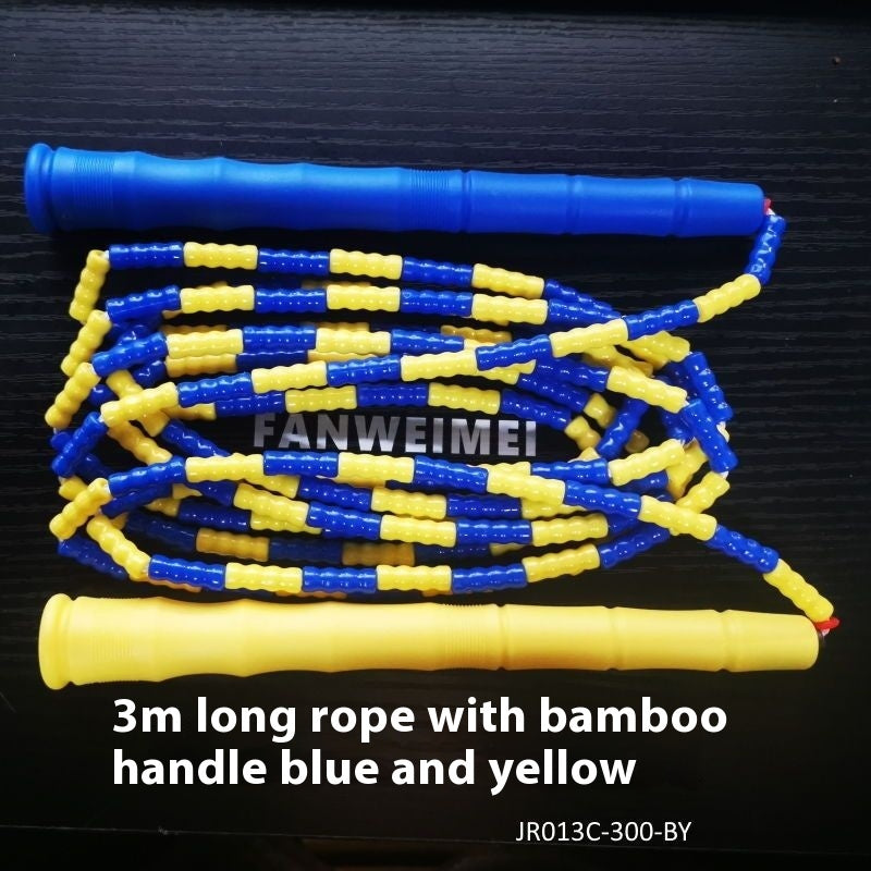 Bamboo Rope Soft Bead Adjustable Skipping Rope