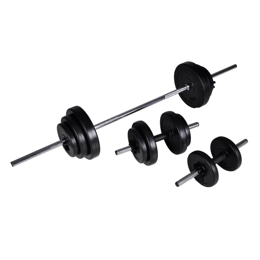 Barbell + 2 Dumbbell Set   Barbell and Dumbbell Set
