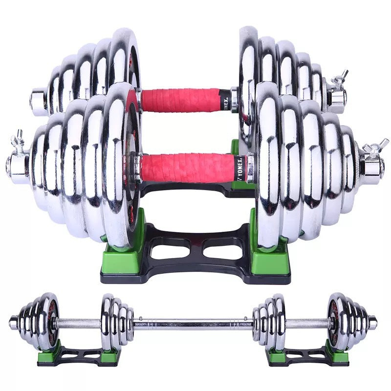 Black Electroplated Solid Iron Dumbbells