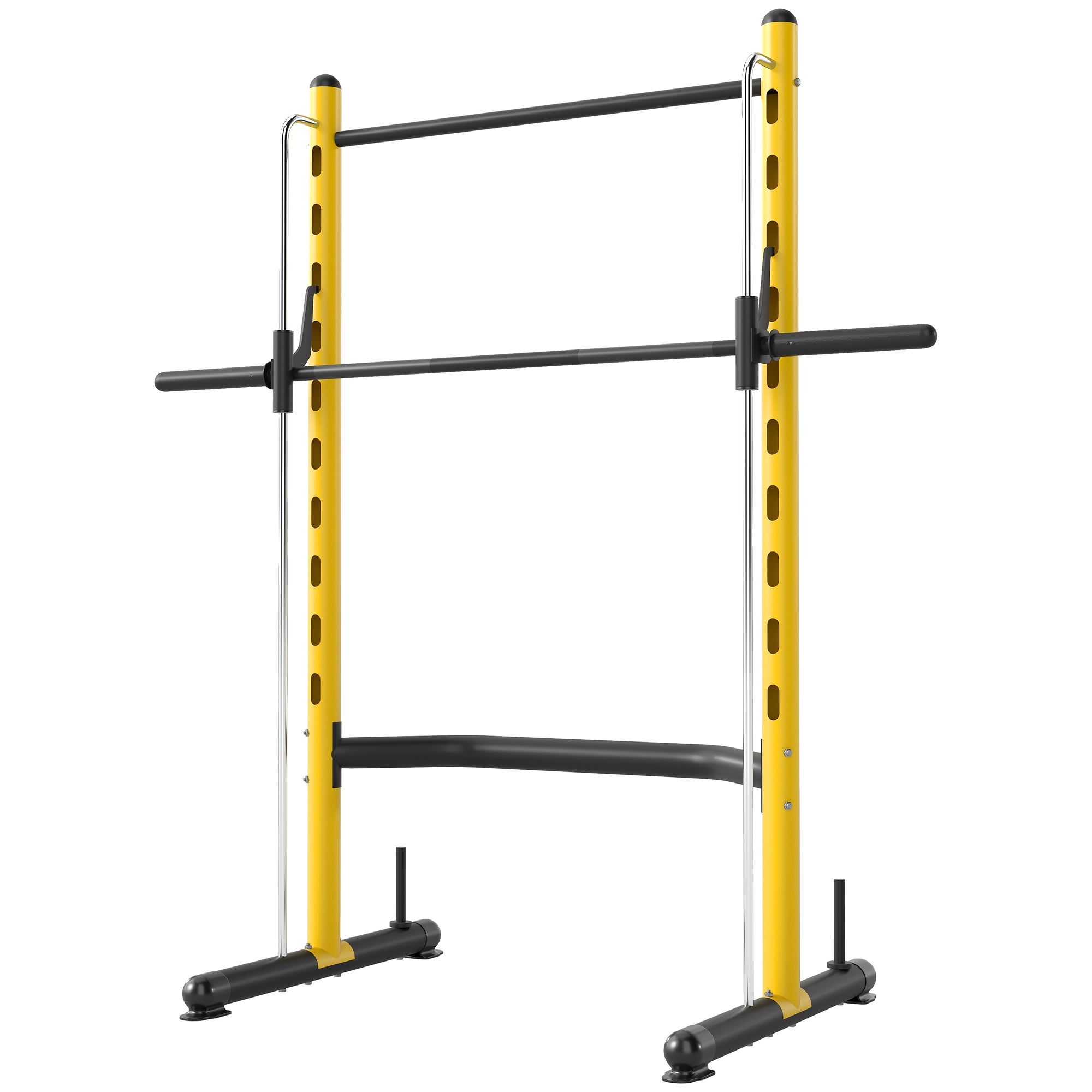 Adjustable Squat Rack With Pull Up Bar Bench Press Half Rack Yellow