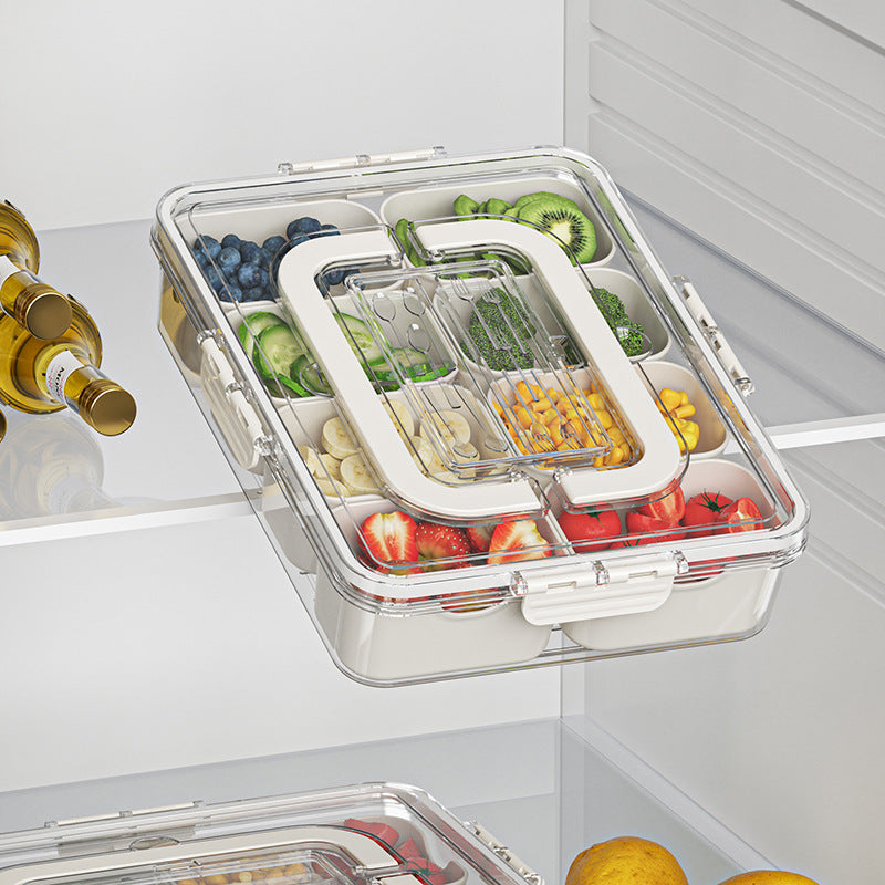 8 Grid Divided Snack Tray Food Storage Organizer Container