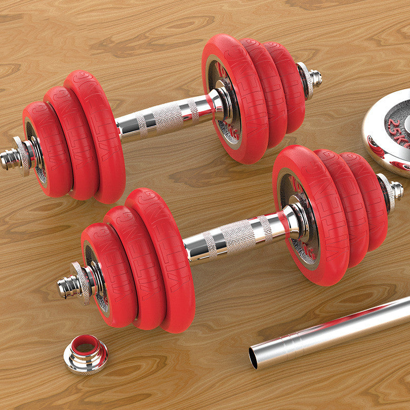 Black Electroplated Solid Iron Dumbbells
