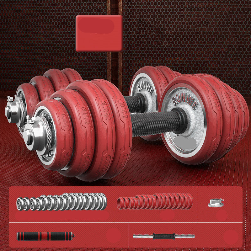 Men's Home Electroplating Pure Iron Barbell Set