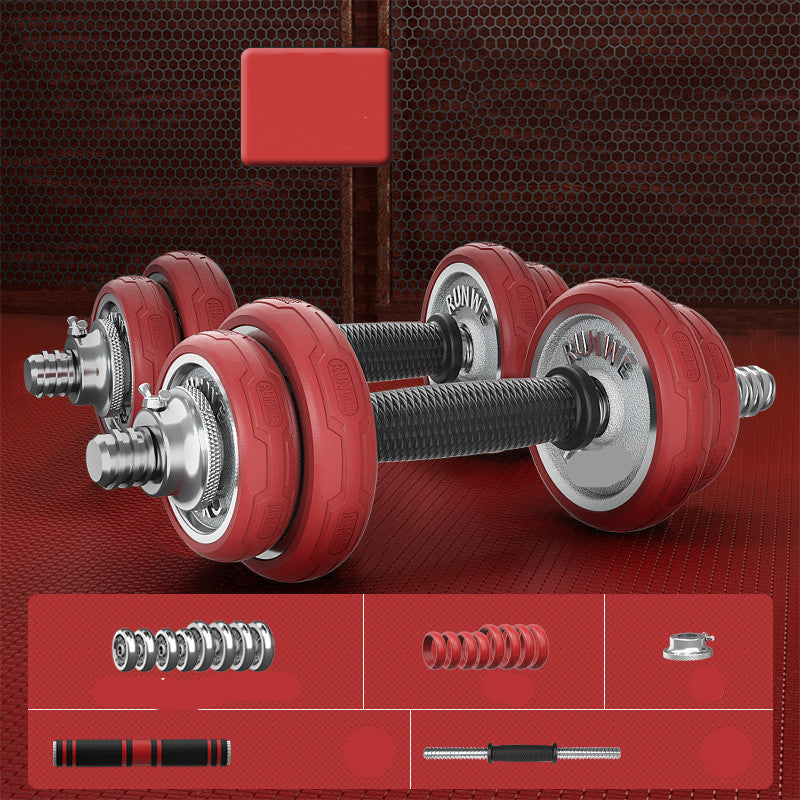 Men's Home Electroplating Pure Iron Barbell Set