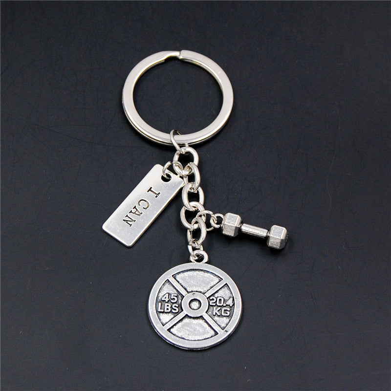 Mini Dumbbell Keychain Weightlifting Pendant Accessory