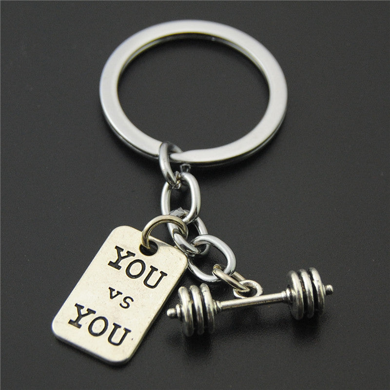 Mini Dumbbell Keychain Weightlifting Pendant Accessory