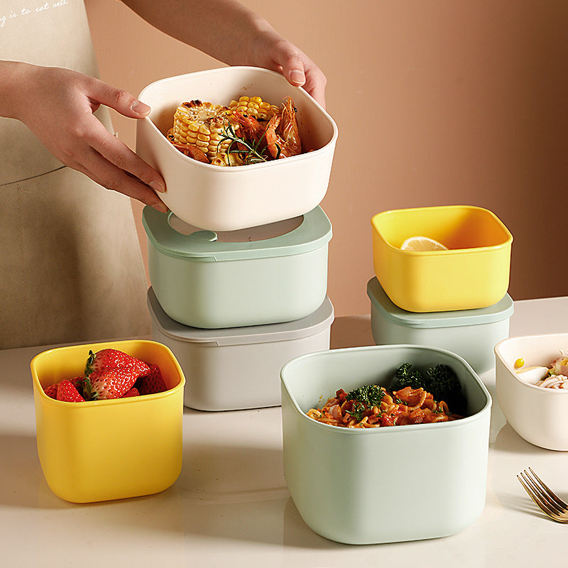 Plastic Microwave Refrigerator Lunch Box Sealed Fresh Keeping Container